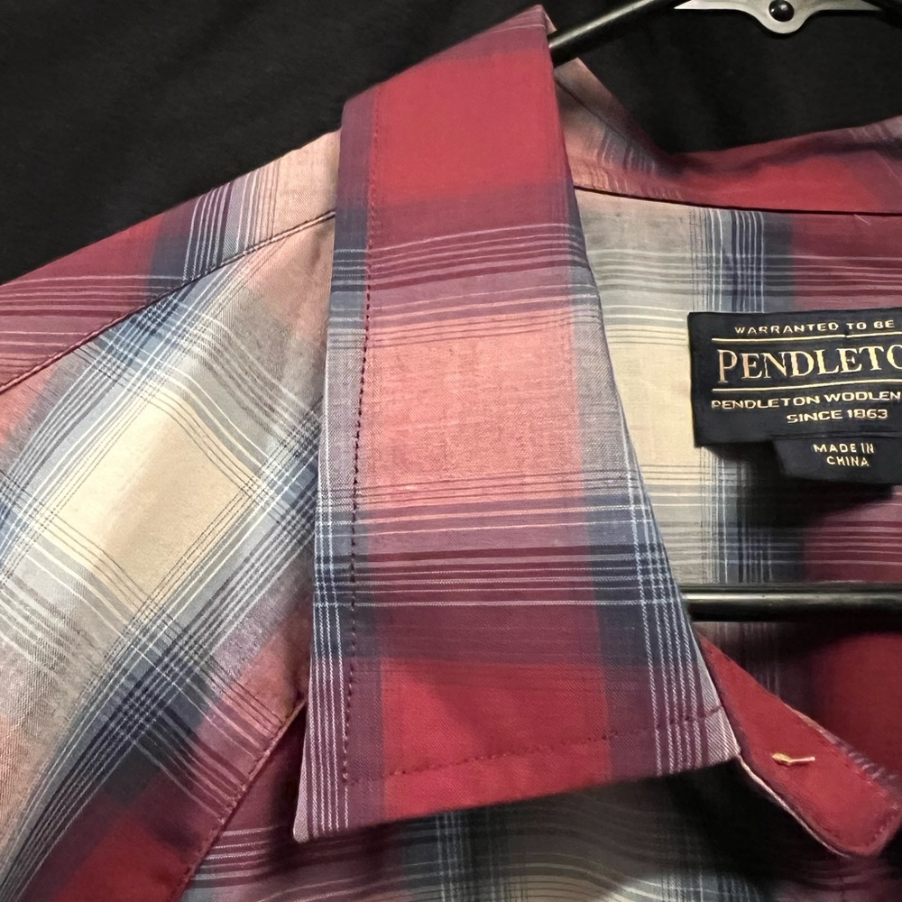Pendleton Snap Button Plaid Western Button Down S… - image 5